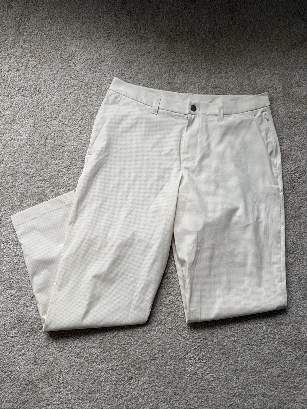 NWOT lululemon Men's Cream Chino ABC Slim Fit Golf Trouser Pants 28” Inseam - Picture 3 of 7